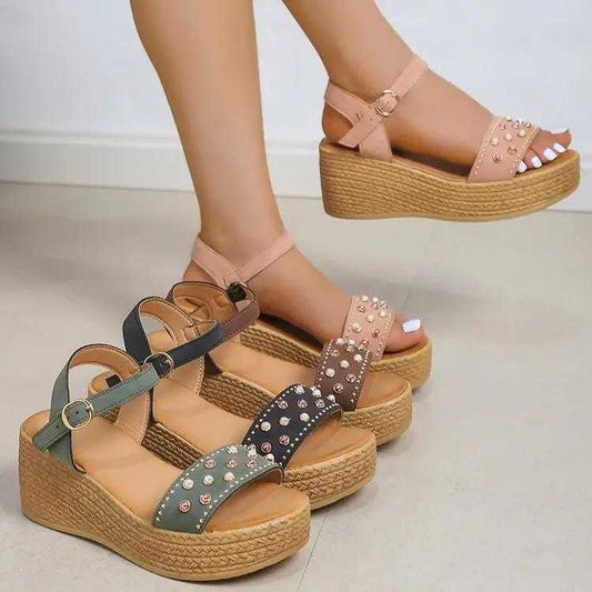 Sharon® | Chic Women Sandals Buckle Wedge