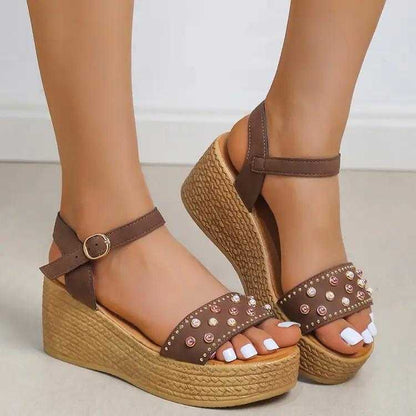 Sharon® | Chic Women Sandals Buckle Wedge