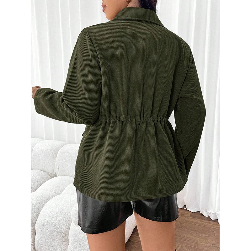 Adelaida | Women's corduroy jacket with pockets in casual style