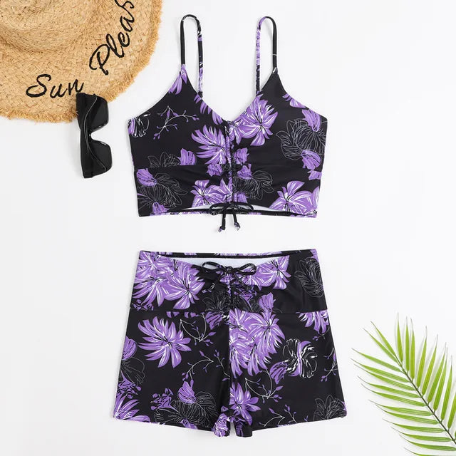 Diana® | 3-Piece Ombre Lace Bikini Swimsuit With Beach Skirt