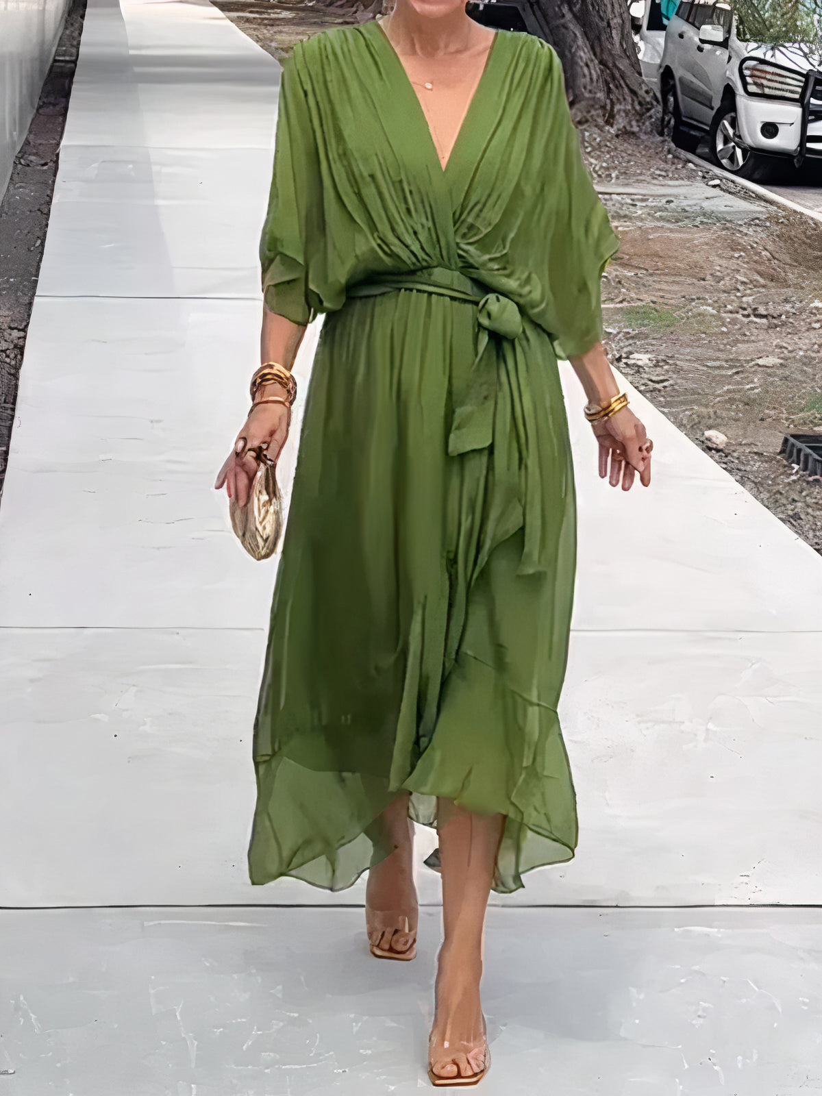 Jimena® | V-Neck Chiffon Dress