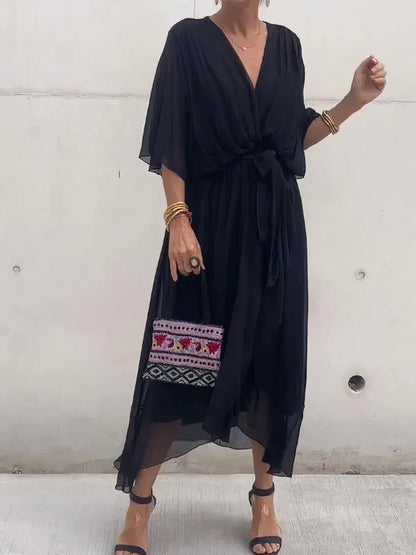 Jimena® | V-Neck Chiffon Dress
