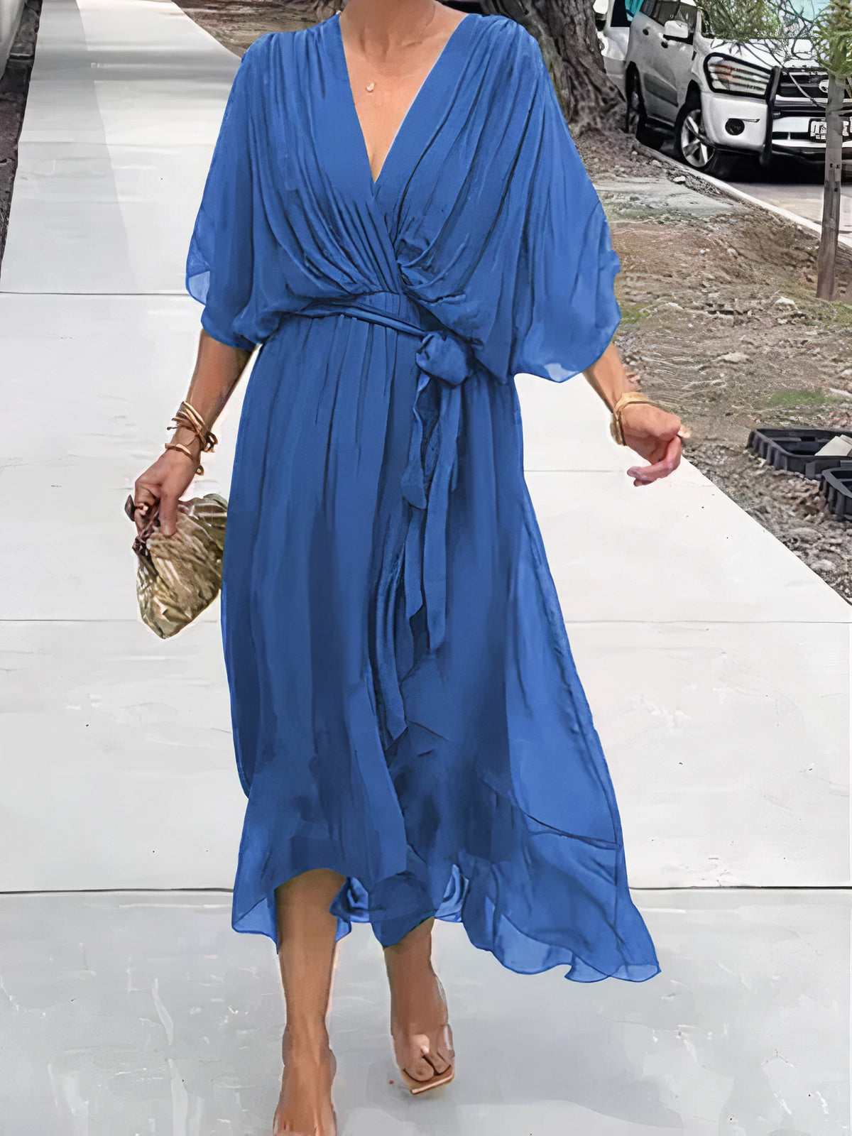 Jimena® | V-Neck Chiffon Dress
