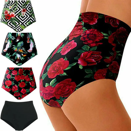 Noelia® | Summer Women High Waist Bikini Briefs Floral Swimwear