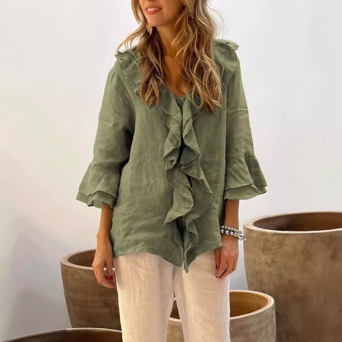 Lilian® | Elegant ruffle blouse