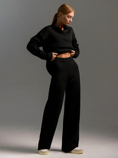 Abigail | Long sleeved polo shirt and trousers for women