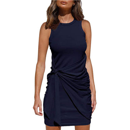 Rosalía® | Women'S Sleeveless Twisted Draped Mini Dress