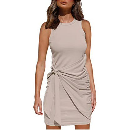 Rosalía® | Women'S Sleeveless Twisted Draped Mini Dress