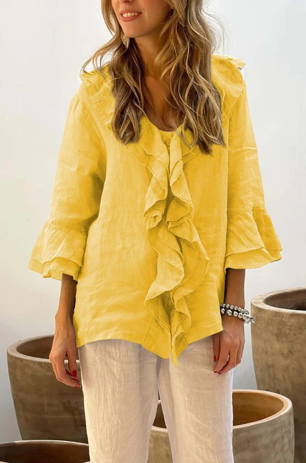 Lilian® | Elegant ruffle blouse