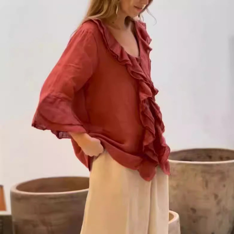 Lilian® | Elegant ruffle blouse