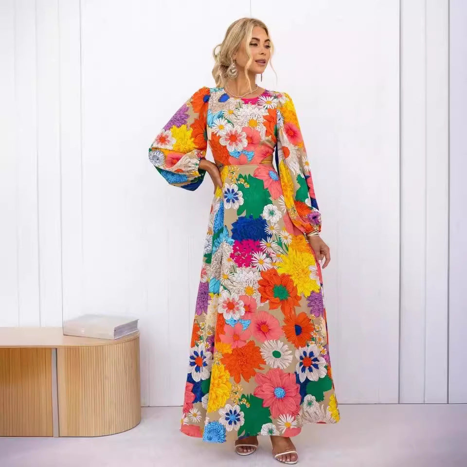 Addison® | Floral dress with puff sleeves