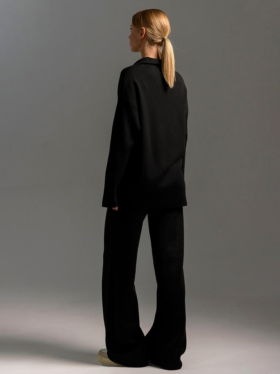 Abigail | Long sleeved polo shirt and trousers for women