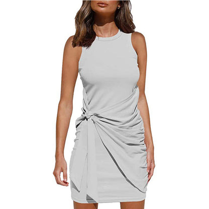 Rosalía® | Women'S Sleeveless Twisted Draped Mini Dress