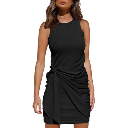 Rosalía® | Women'S Sleeveless Twisted Draped Mini Dress