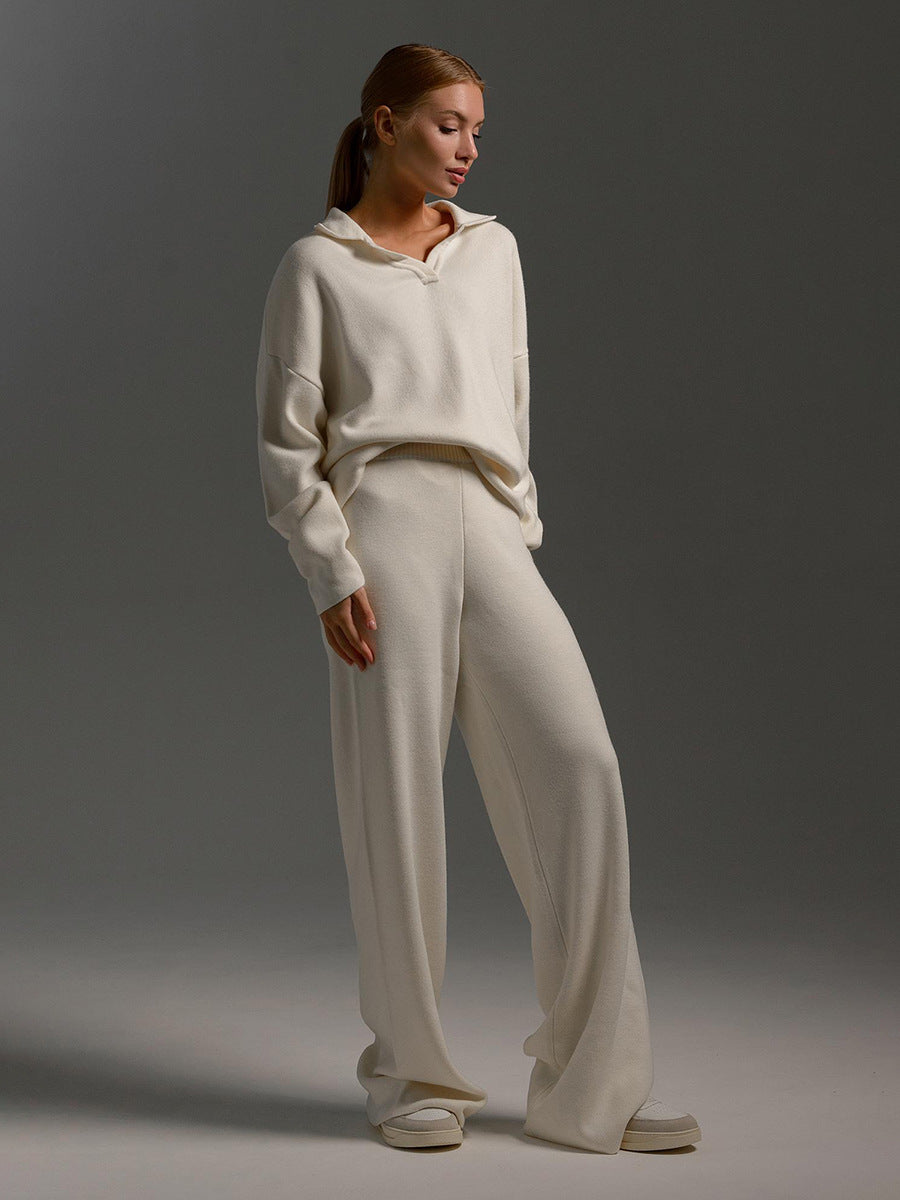 Abigail | Long sleeved polo shirt and trousers for women