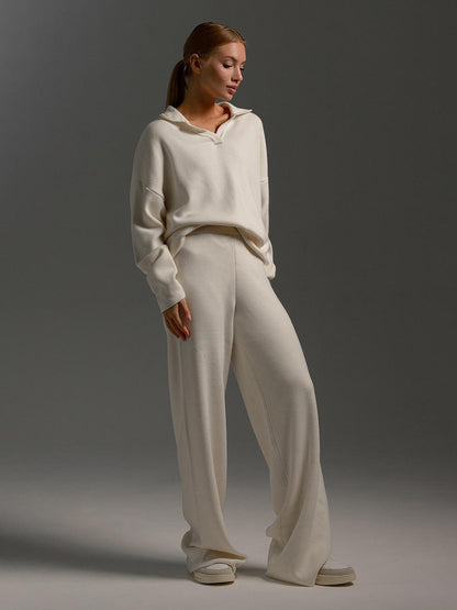 Abigail | Long sleeved polo shirt and trousers for women