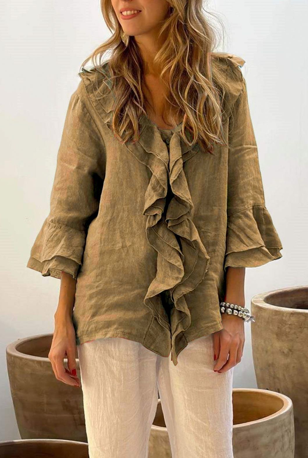 Lilian® | Elegant ruffle blouse