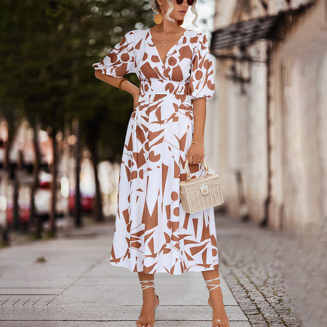 Oxana® | Casual Midi Dress With A V-Neck
