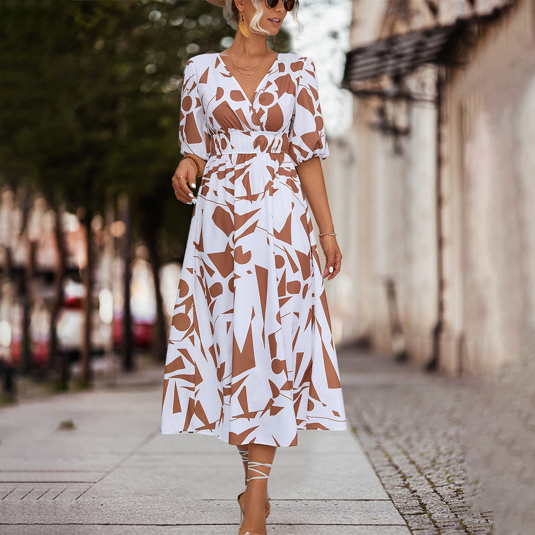 Oxana® | Casual Midi Dress With A V-Neck