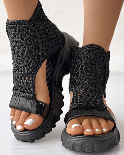 Xaviera® | Elastic Knit Sandals