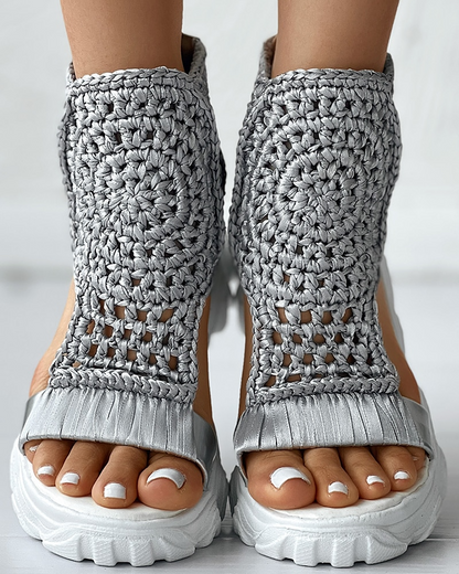 Xaviera® | Elastic Knit Sandals