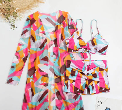 Olivia® | 3 in 1 bikini top + pants + kimono
