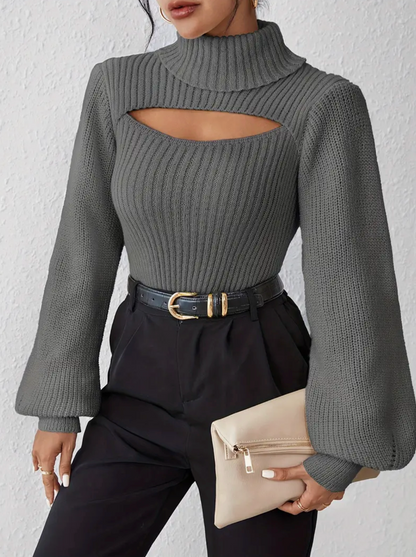 Vilma | high neck sweater with cut out