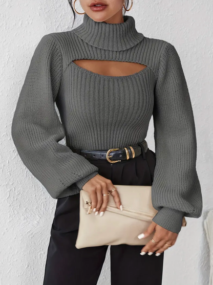 Vilma | high neck sweater with cut out