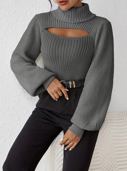 Vilma | high neck sweater with cut out