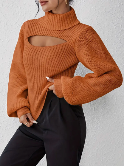 Vilma | high neck sweater with cut out