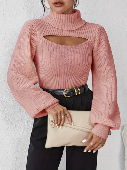 Vilma | high neck sweater with cut out