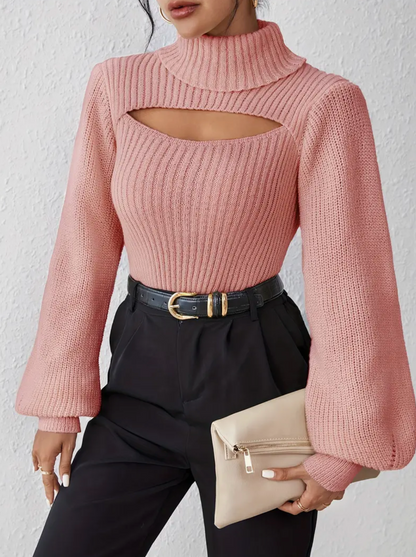 Vilma | high neck sweater with cut out