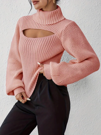 Vilma | high neck sweater with cut out