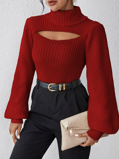 Vilma | high neck sweater with cut out