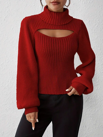 Vilma | high neck sweater with cut out