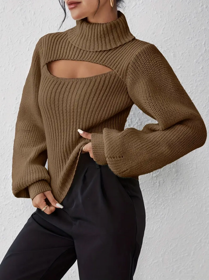 Vilma | high neck sweater with cut out