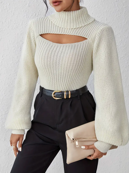 Vilma | high neck sweater with cut out