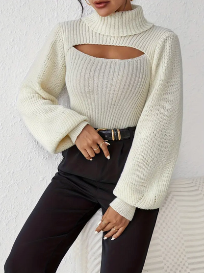 Vilma | high neck sweater with cut out