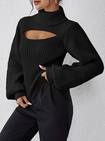 Vilma | high neck sweater with cut out