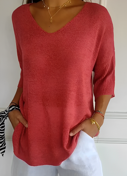 Abigail® | Casual V-neck soft top