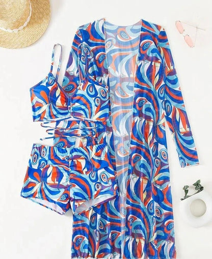 Olivia® | 3 in 1 bikini top + pants + kimono