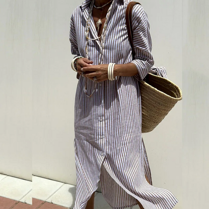 Abigail® | Elegant striped shirt dress