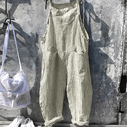 Addison® | Loose Striped Jumpsuit With Vintage Look