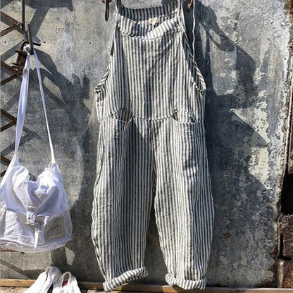 Addison® | Loose Striped Jumpsuit With Vintage Look