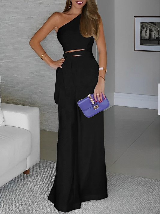 Adela® | Stylish One-Shoulder Jumpsuit