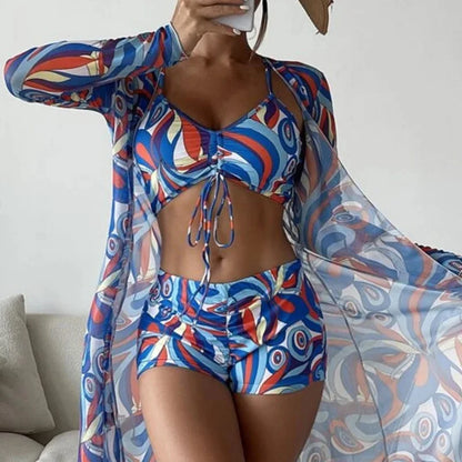 Olivia® | 3 in 1 bikini top + pants + kimono