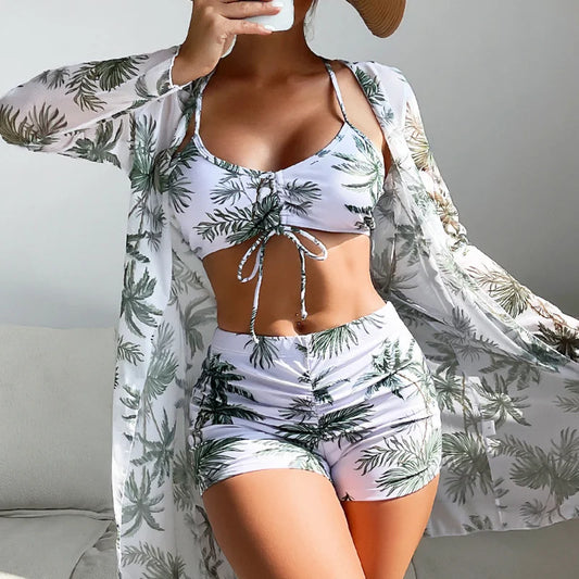 Olivia® | 3 in 1 bikini top + pants + kimono