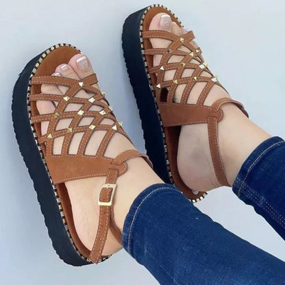 Selene® | Women'S Cutout Toe Platform Sandals Fashion