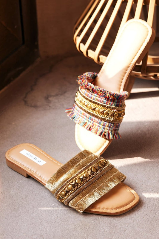 Marlee® | Flat Sandals With Metal Detailing