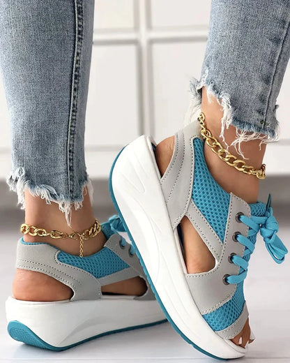 Milagros® | Stylish Sandals With Contrast Insert And Arch Support